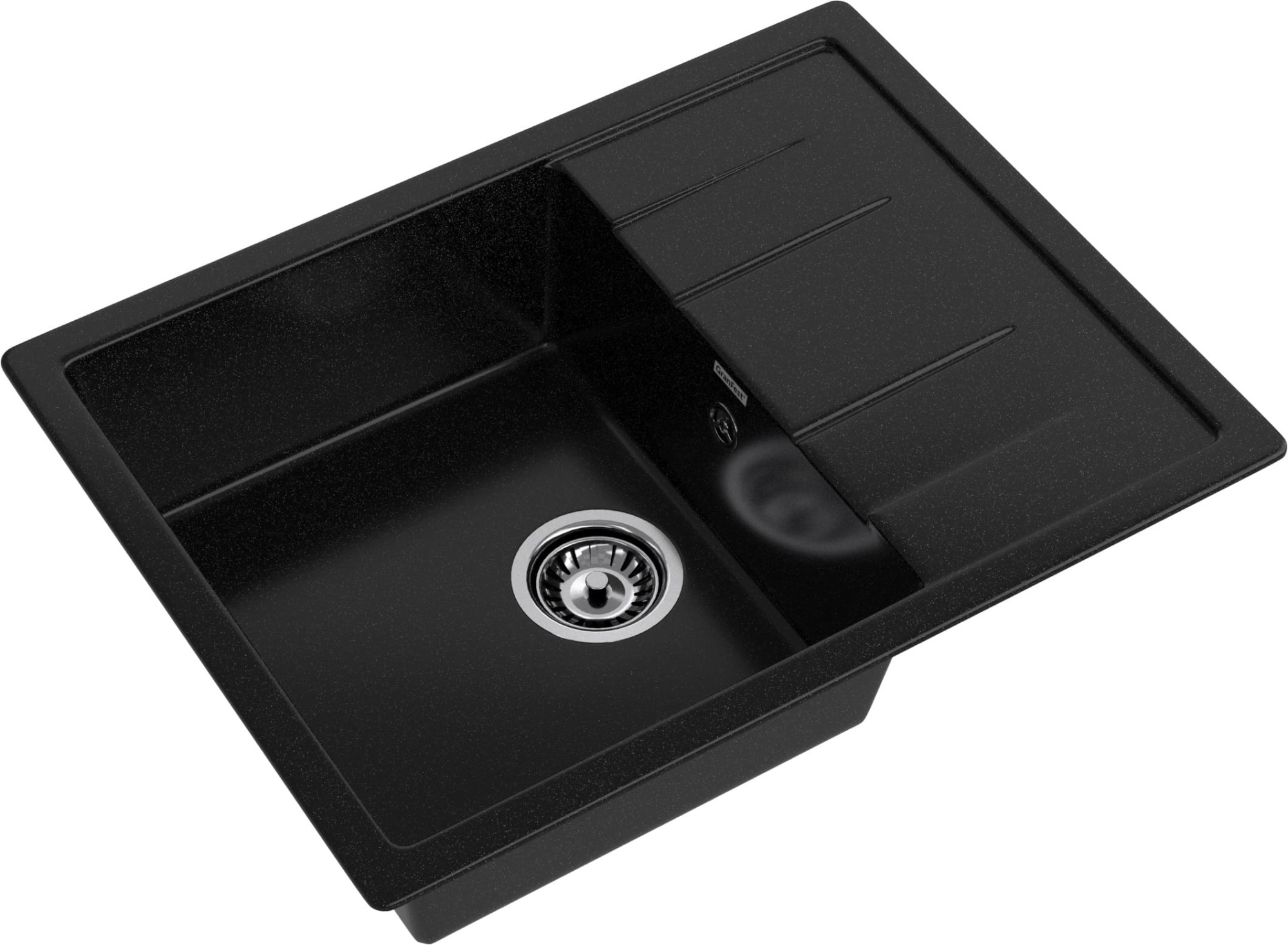 GRANFEST Мойка композит QUADRO GF-Q--650L чаша с крылом  650*500мм  черный  арт.GF- GRANFEST Мойка композит QUADRO GF-Q--650L чаша с крылом  650*500мм  черный  арт.GF-