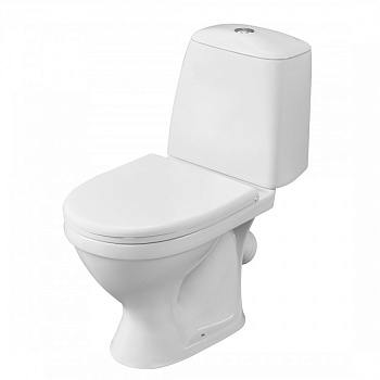 Унитаз-компакт "Соната" косой выпуск, 1 сорт, с кнопочной арматурой и сиденьем  SANTERI Унитаз-компакт "Соната" косой выпуск, 1 сорт, с кнопочной арматурой и сиденьем  SANTERI