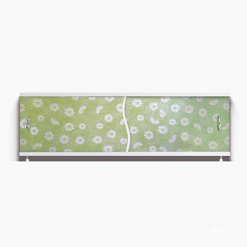 ПРЕМЬЕР Экран для ванны 150 см, полистирол,(ромашки-050), ALAVANN