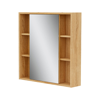 Шкаф зеркальный Osmond 70, повесной, дуб сонома, VOLNA