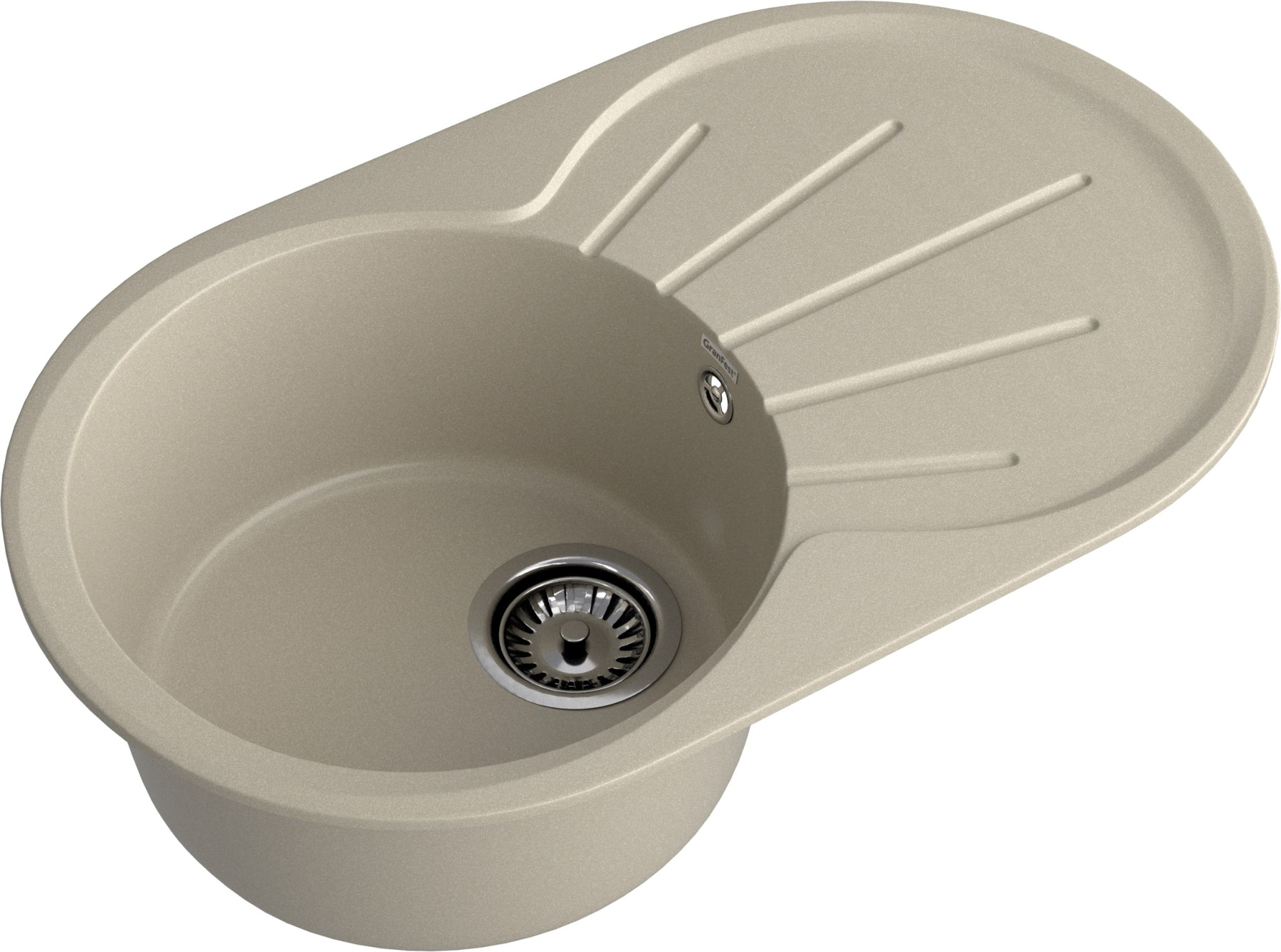 GRANFEST Мойка композит RONDO GF-R--750L  чаша с крылом 750*460мм   топаз арт.GF- GRANFEST Мойка композит RONDO GF-R--750L  чаша с крылом 750*460мм   топаз арт.GF-