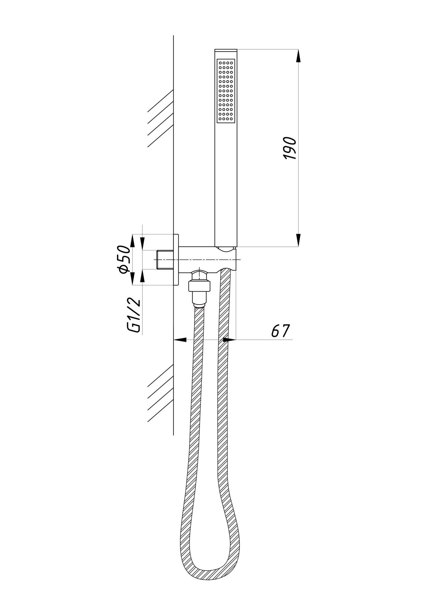 Душевая система с тропическим душем ПСМ-ST-03 встраиваемая тип См-ДшОРЗШтШлА