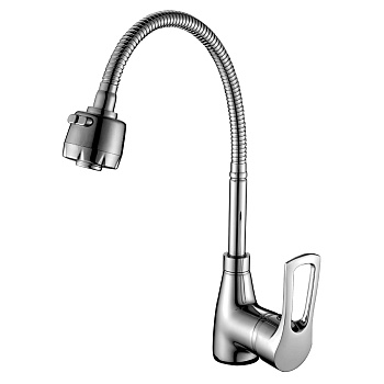 T40 Смеситель для кухни, гиб.излив 307мм, р/ОД, хром, ROS, T40-26