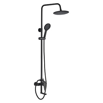 Стойка душевая ЧЕРНАЯ со смесителем для ванны NOVA, NOV03-314Black