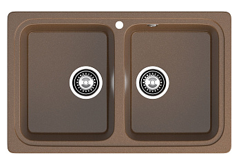 GRANFEST Мойка композит STANDART GF-S--780K  2 чаши 780*510 мм  терракот арт.GF- GRANFEST Мойка композит STANDART GF-S--780K  2 чаши 780*510 мм  терракот арт.GF-