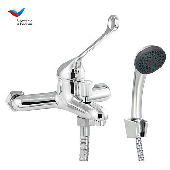 ПОД ЗАКАЗ ХИРУРГ Смеситель для ванны с коротким литым изливом, локтевой, одноручный, СЛАВЕН, Х30