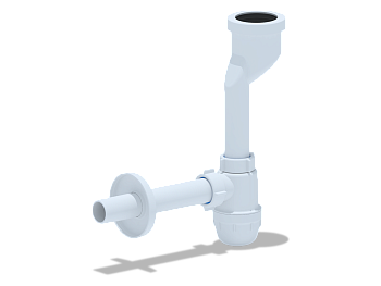 Сифон для писсуара  c выходом на 32 и прямой трубой, ANI PLAST