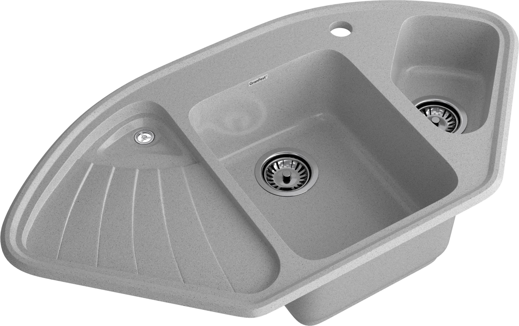 GRANFEST Мойка композит CORNER  GF-C--1040E угловая 1039*560мм  серый арт.GF- GRANFEST Мойка композит CORNER  GF-C--1040E угловая 1039*560мм  серый арт.GF-