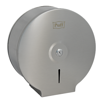 Диспенсер для туалетной бумаги  Puff-7610, антивандальный с ключом, 26х12х27 см