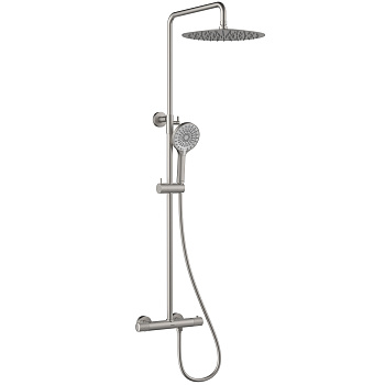 Смеситель Beluga LMF-8045B-BN для душа с регулируемой высотой штанги и лейкой верхнего душа «Тропиче