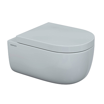 Унитаз подвесной EGO XL, сиденье дюропласт Toma SO, микролифт, быстросъем, белый, BERGES Унитаз подвесной EGO XL, сиденье дюропласт Toma SO, микролифт, быстросъем, белый, BERGES