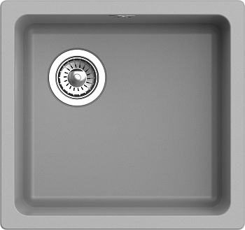 RIVELATO Мойка BERKANA 45 подст.монтаж 1-чаш 485*455 grigio metallizzato арт. RIVELATO Мойка BERKANA 45 подст.монтаж 1-чаш 485*455 grigio metallizzato арт.