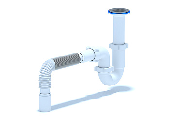 Сифон Ани 1 1/2"*40 прямоточный с гибкой трубой 40х40, ANI PLAST Сифон Ани 1 1/2"*40 прямоточный с гибкой трубой 40х40, ANI PLAST