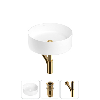 Накладная раковина для ванной комнаты Wellsee Belle Spa 20212147R в наборе 3 в 1: раковина белый гля