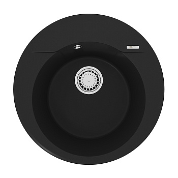 Кухонная мойка Lemark SULA 500 врезная круглая из кварцгранита, Антрацит Кухонная мойка Lemark SULA 500 врезная круглая из кварцгранита, Антрацит