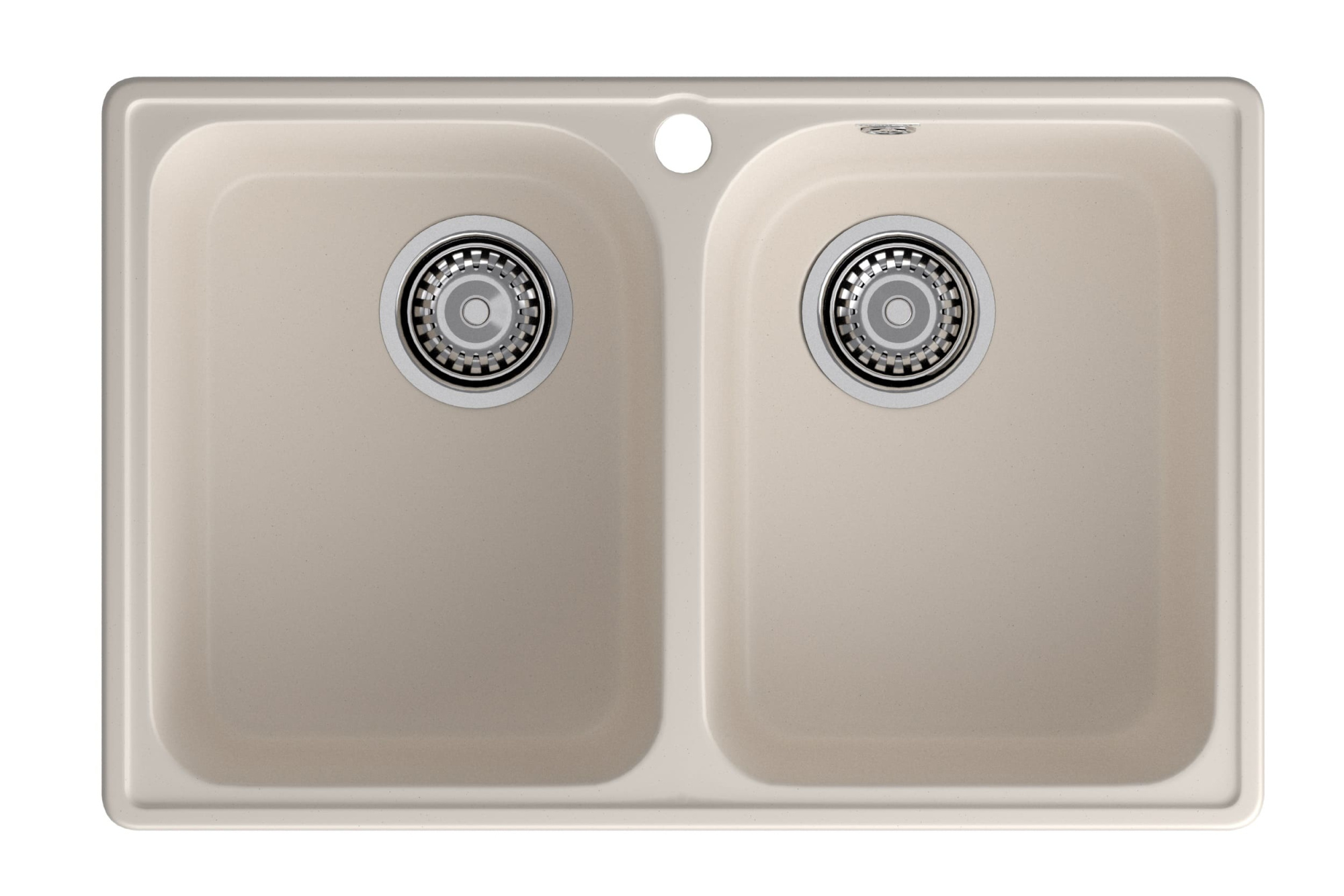 GranFest QUARZ (ECO-15) Мойка 2 чаши 740*480 (белый) GranFest QUARZ (ECO-15) Мойка 2 чаши 740*480 (белый)