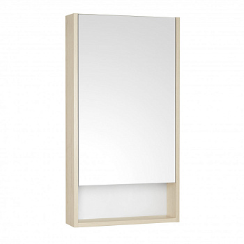 Зеркальный шкаф СКАНДИ 45, белый, дуб верона