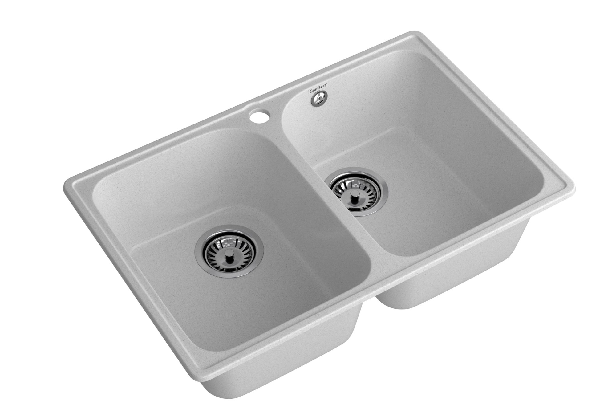 GranFest QUARZ (ECO-15) Мойка 2 чаши 740*480 (серый) GranFest QUARZ (ECO-15) Мойка 2 чаши 740*480 (серый)