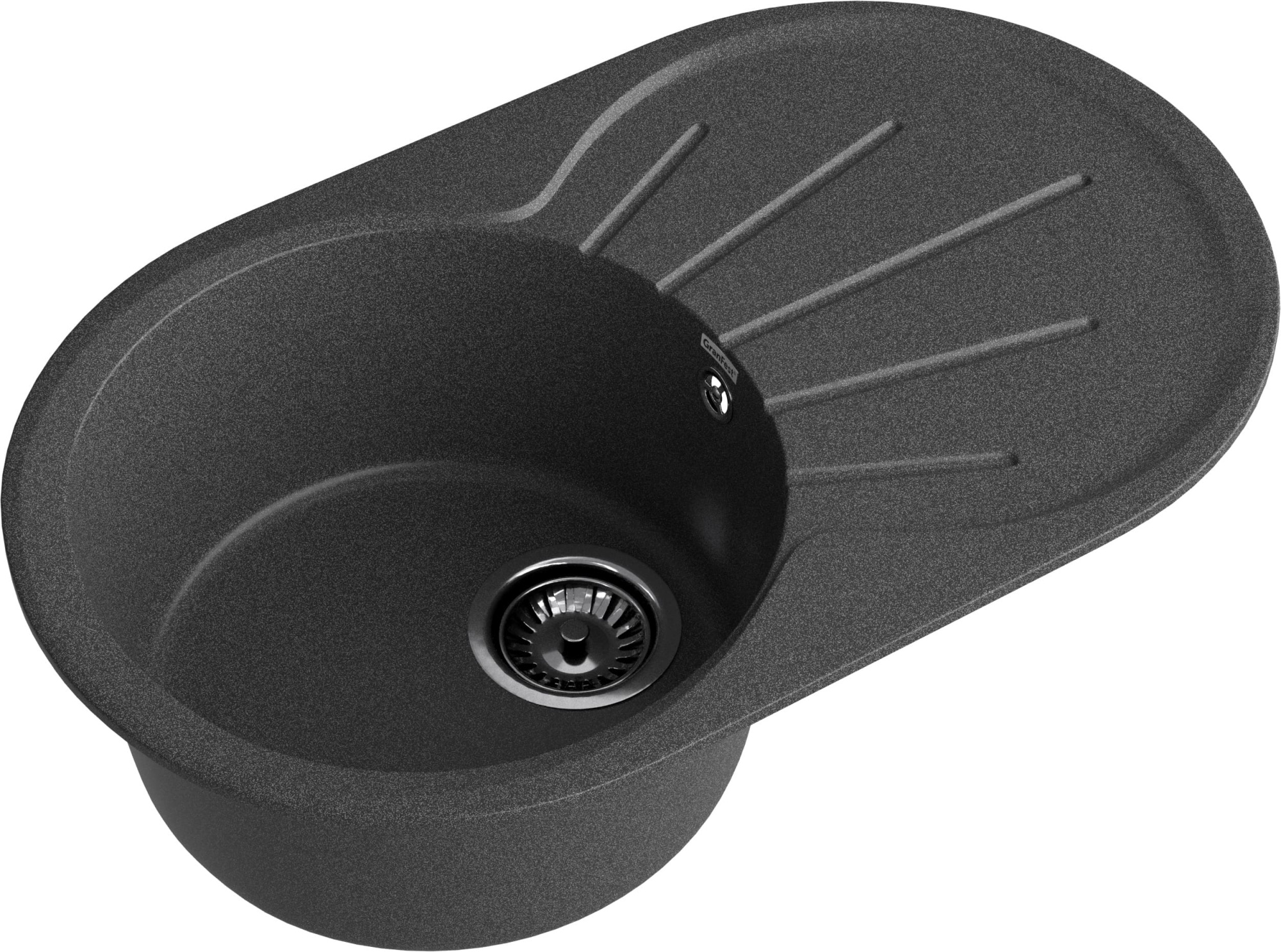 GRANFEST Мойка композит RONDO GF-R--750L  чаша с крылом 750*460мм графит арт.GF- GRANFEST Мойка композит RONDO GF-R--750L  чаша с крылом 750*460мм графит арт.GF-