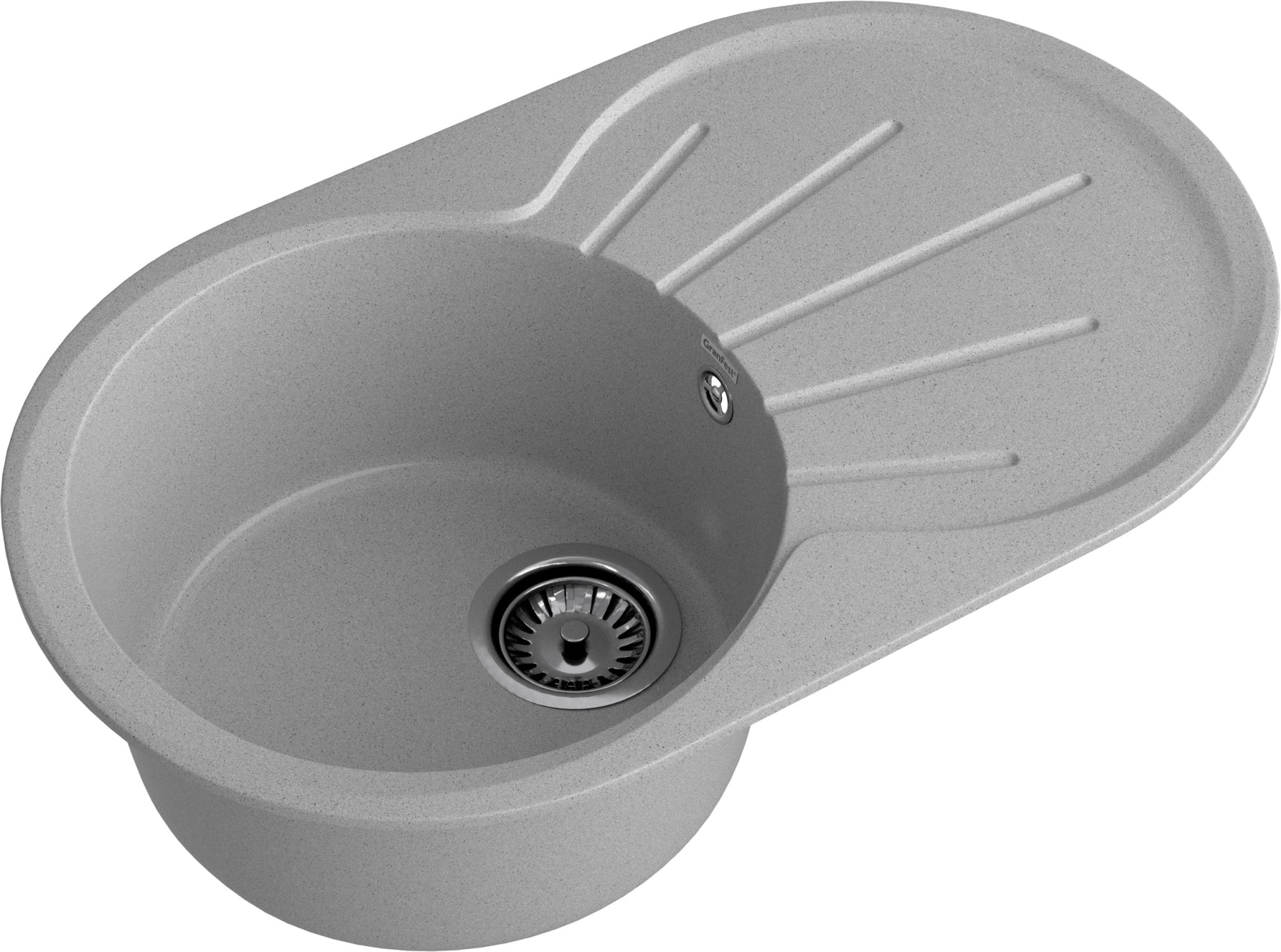 GRANFEST Мойка композит RONDO GF-R--750L  чаша с крылом 750*460мм   серый арт.GF- GRANFEST Мойка композит RONDO GF-R--750L  чаша с крылом 750*460мм   серый арт.GF-