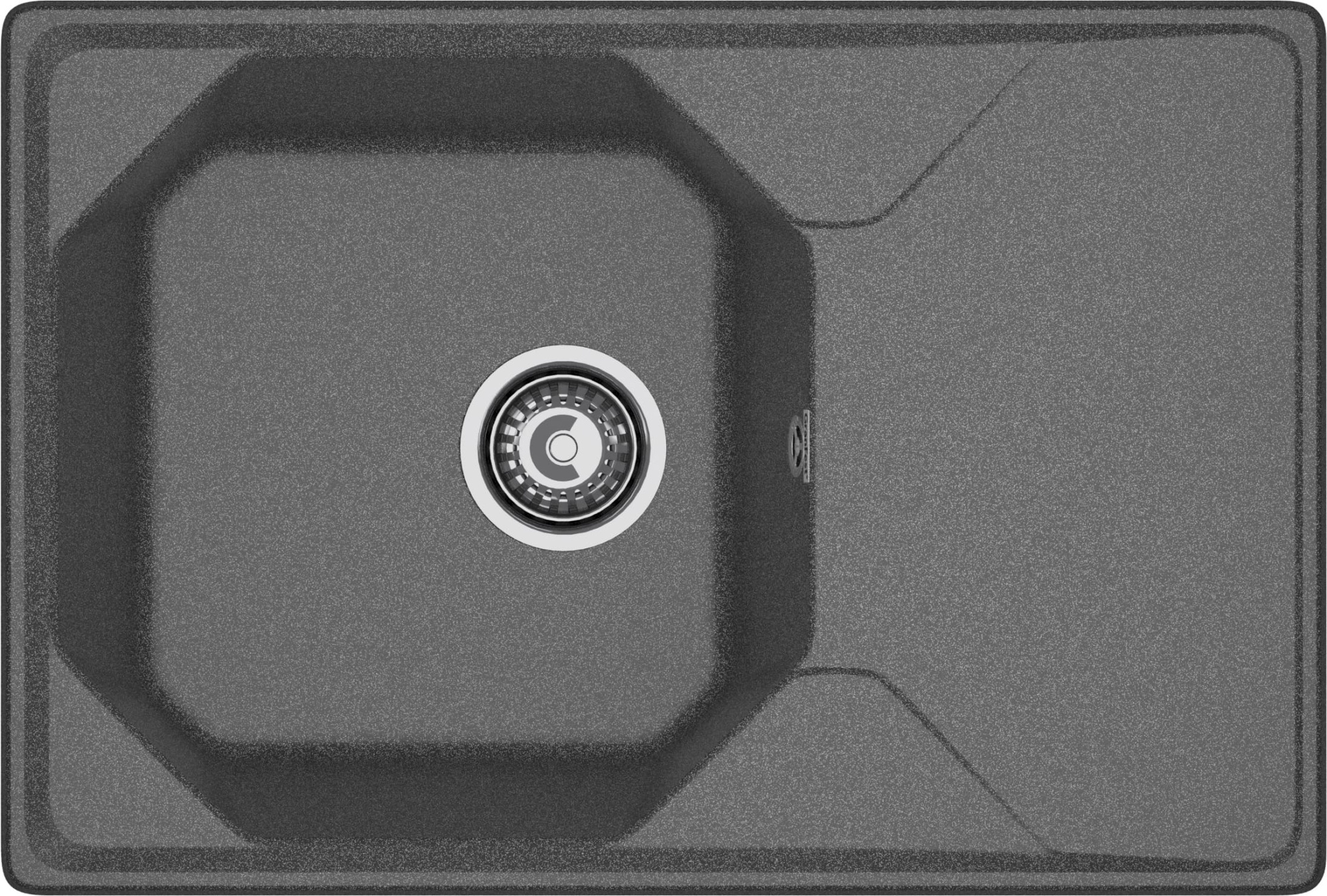 GRANFEST Мойка композит UNIQUE, GF-U-740L, чаш+кр 740*500, графит GRANFEST Мойка композит UNIQUE, GF-U-740L, чаш+кр 740*500, графит