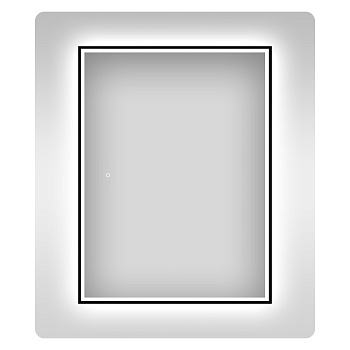 Прямоугольное зеркало с фронтальной LED-подсветкой, 80*100 / 100*80 см