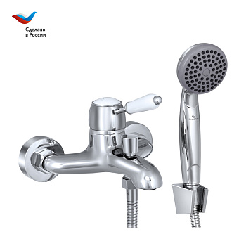 КОТТЕДЖ Смеситель для ванны с коротким литым изливом, одноручный, СЛАВЕН, М30