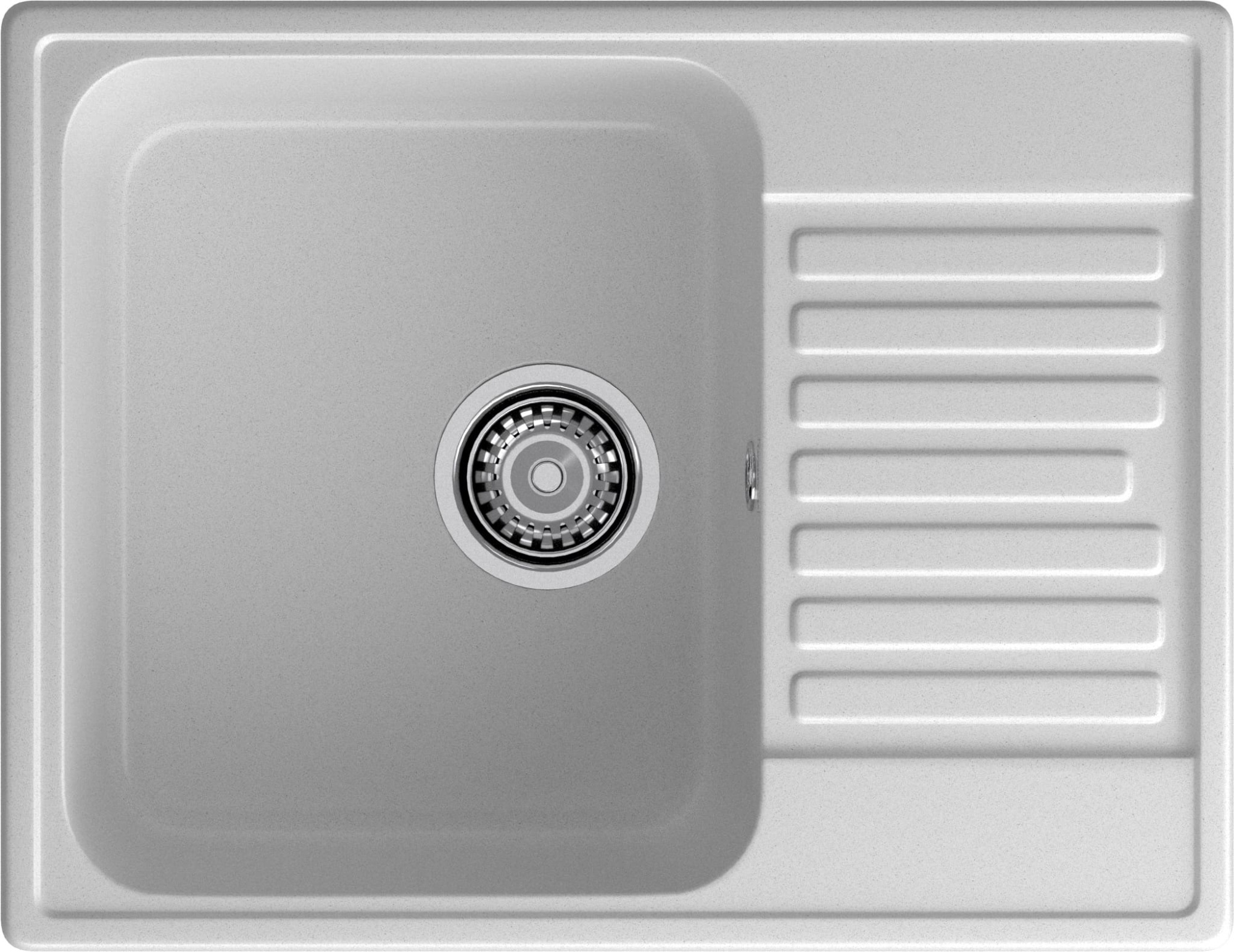 GranFest QUARZ (ECO-13) Мойка чаша+кр 620*480 (серый)