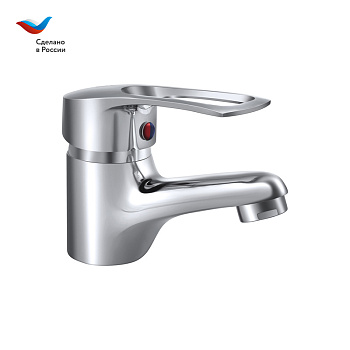 ПРОРАБ Смеситель для умывальника с литым изливом (б/з подвод.), одноручный, СЛАВЕН, Ц10