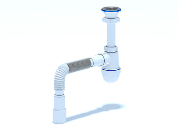 Сифон для мойки АНИ Пласт C0115 1 1/2 дюйма 40 с гибкой трубой 40х50