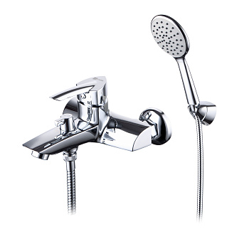 Mars Смеситель для ванны, монолит.излив 193мм лейка, р/ОД, хром, LM, LM3514C