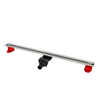 Желоб водосток SUPER Slim 1000, матовый хром, S-сифон D50 H60 боковой, BERGES