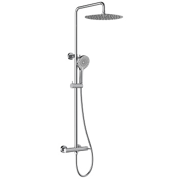 Смеситель Beluga LMF-8025B-С для душа с регулируемой высотой штанги и лейкой верхнего душа «Тропичес