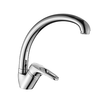 DR21 Смеситель для кухни, выс.пов.излив 195мм, р/ОД, хром, DR, DR21021