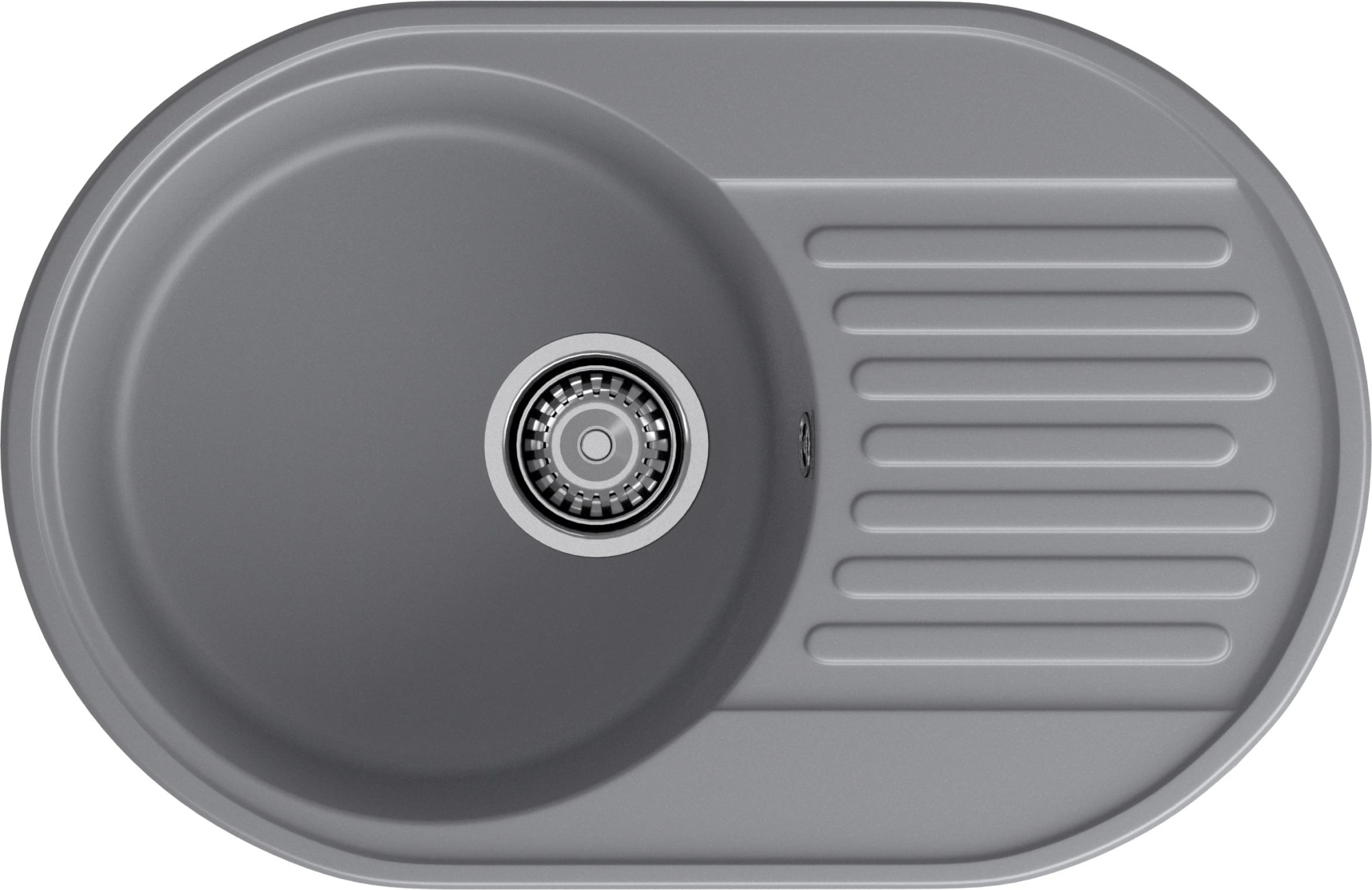 GranFest QUARZ (ECO-18) Мойка чаша+кр 740*480 темно-серый  GranFest QUARZ (ECO-18) Мойка чаша+кр 740*480 темно-серый