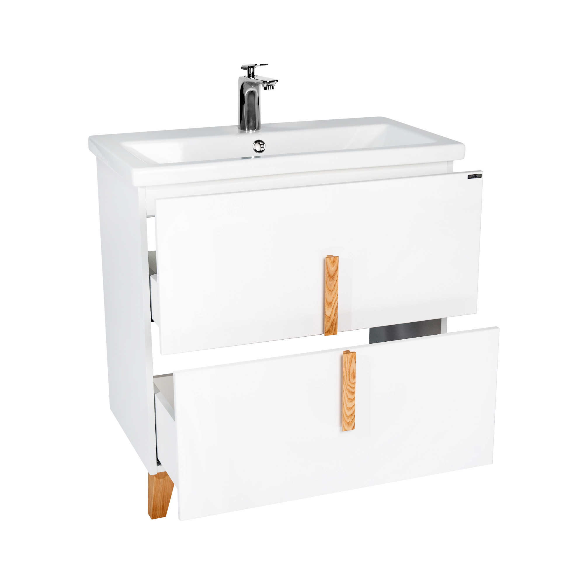 Тумба под раковину VIANT МЮНХЕН 80 напольная белый (VMUN80COBEL-T2Y)