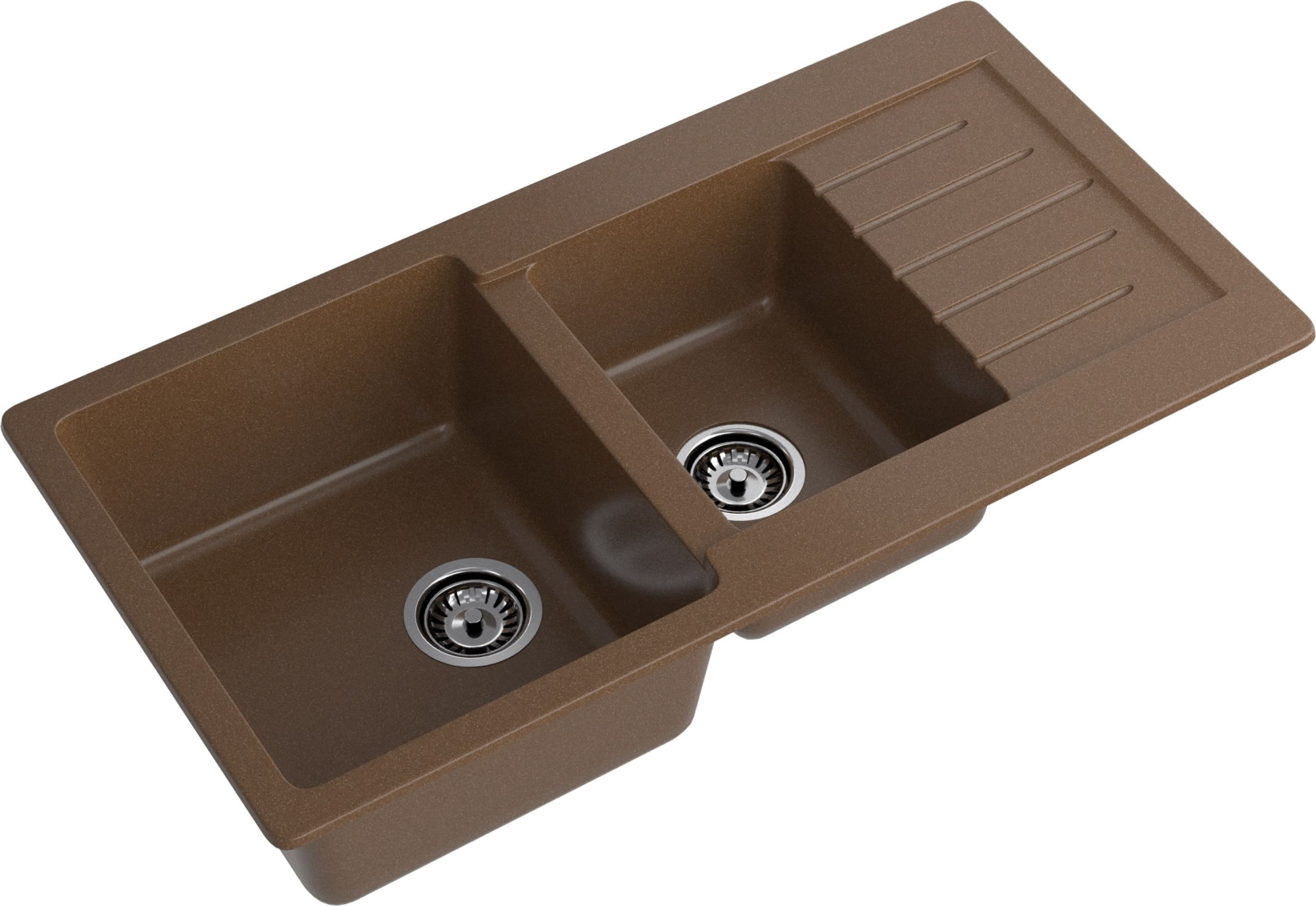 GRANFEST Мойка композит PRACTIK GF-P--980KL  2 чаши с  крылом 980*510 мм  терракот  арт.GF- GRANFEST Мойка композит PRACTIK GF-P--980KL  2 чаши с  крылом 980*510 мм  терракот  арт.GF-