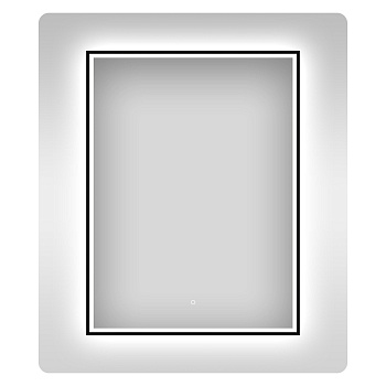 Прямоугольное зеркало с фронтальной LED-подсветкой, 50*75 / 75*50 см