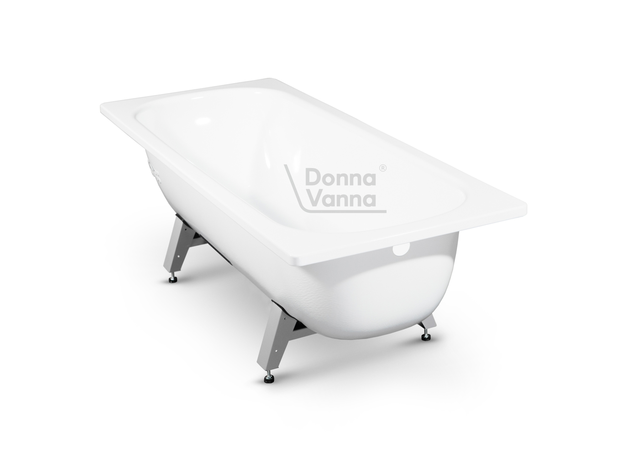 DONNA VANNA Ванна стальная 170x70x40 cм. с опорной подставкой, без ранта, белая орхидея, ВИЗ DONNA VANNA Ванна стальная 170x70x40 cм. с опорной подставкой, без ранта, белая орхидея, ВИЗ