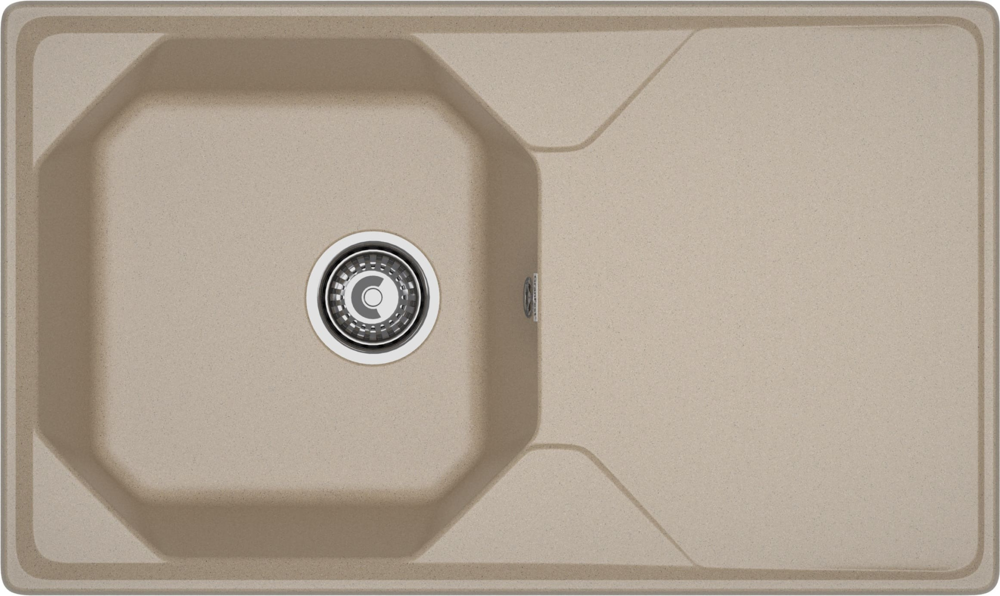 GRANFEST Мойка композит UNIQUE, GF-U-840L, чаш+кр 840*500, песочный GRANFEST Мойка композит UNIQUE, GF-U-840L, чаш+кр 840*500, песочный