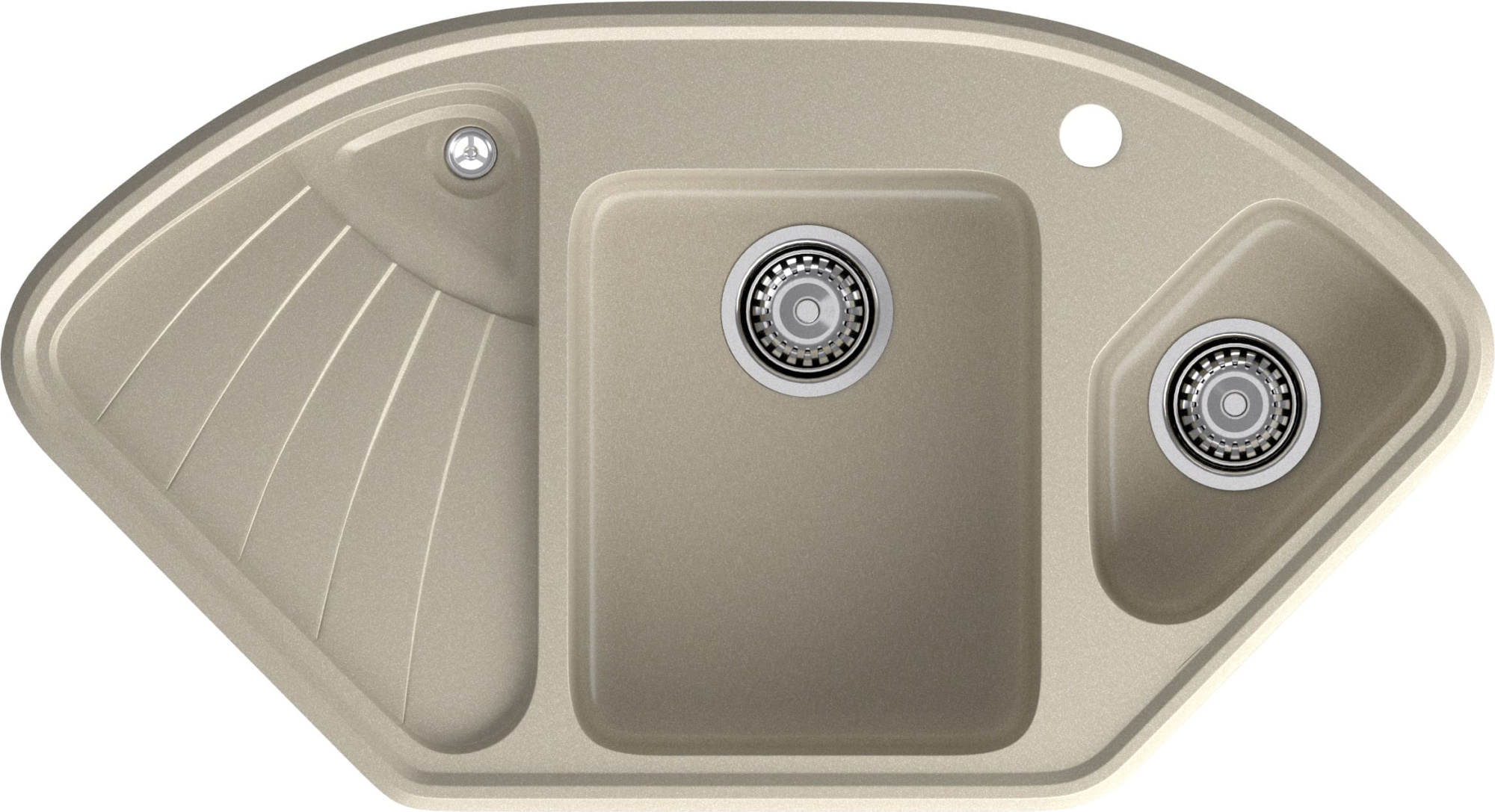 GRANFEST Мойка композит CORNER  GF-C--1040E угловая 1039*560мм топаз  арт.GF- GRANFEST Мойка композит CORNER  GF-C--1040E угловая 1039*560мм топаз  арт.GF-