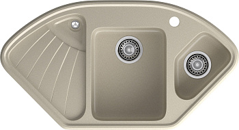 GRANFEST Мойка композит CORNER  GF-C--1040E угловая 1039*560мм топаз  арт.GF- GRANFEST Мойка композит CORNER  GF-C--1040E угловая 1039*560мм топаз  арт.GF-