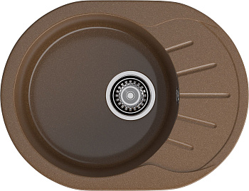 GRANFEST Мойка композит RONDO GF-R--580L  чаша с крылом 579*445мм  терракот арт.GF- GRANFEST Мойка композит RONDO GF-R--580L  чаша с крылом 579*445мм  терракот арт.GF-