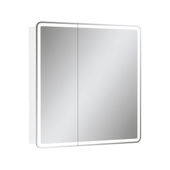 Зеркальный шкаф EQUIL Soldi LED 80 белый софт