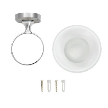 Мыльница стеклянная "Solinne", хром, стекло-сатин, Коллекция Element