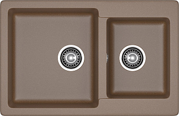 GRANFEST Мойка композит PRACTIK GF-P--780K  2 чаши 780*510 мм  терракот  арт.GF- GRANFEST Мойка композит PRACTIK GF-P--780K  2 чаши 780*510 мм  терракот  арт.GF-