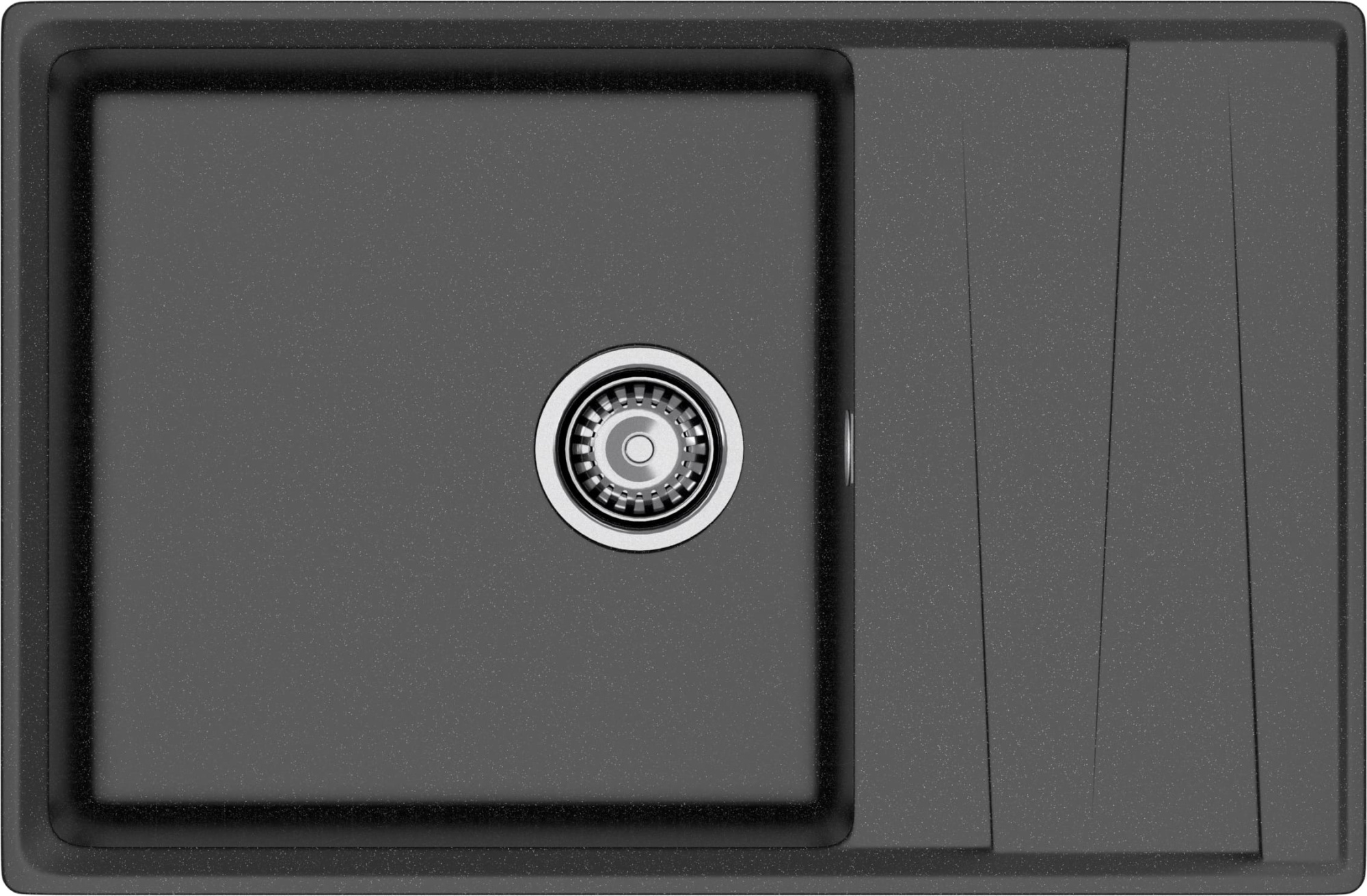 GRANFEST Мойка композит LEVEL, GF-LV-760L, чаш+кр 760*500, черный GRANFEST Мойка композит LEVEL, GF-LV-760L, чаш+кр 760*500, черный