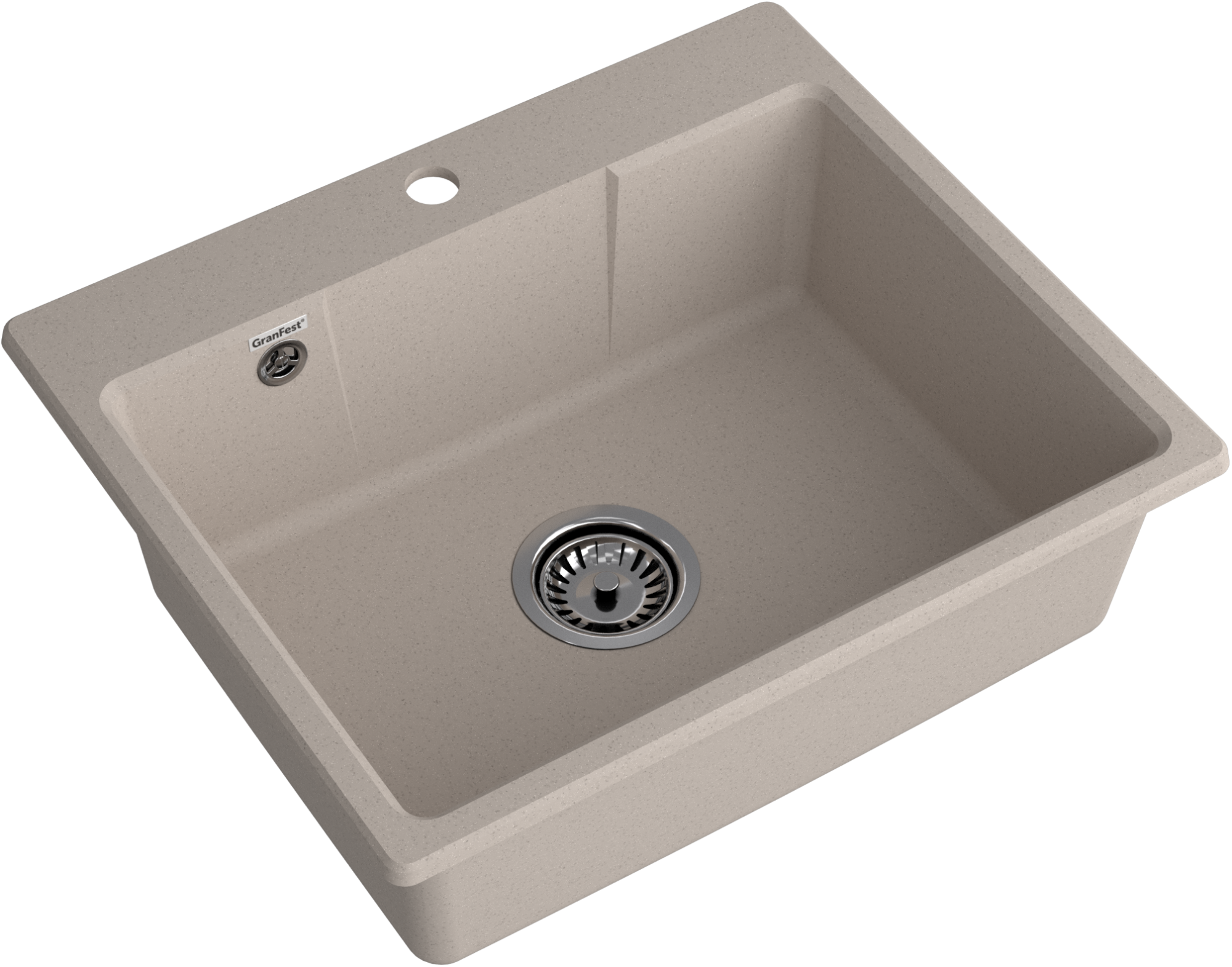 GRANFEST Мойка URBAN 658  1-чаша 580*490мм песочный арт.GF-UR-