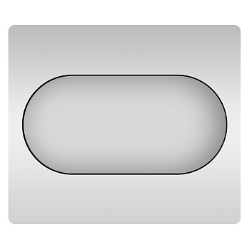 Влагостойкое овальное зеркало Wellsee 7 Rays' Spectrum 172201470, размер 100 х 55 см, с тонким черны
