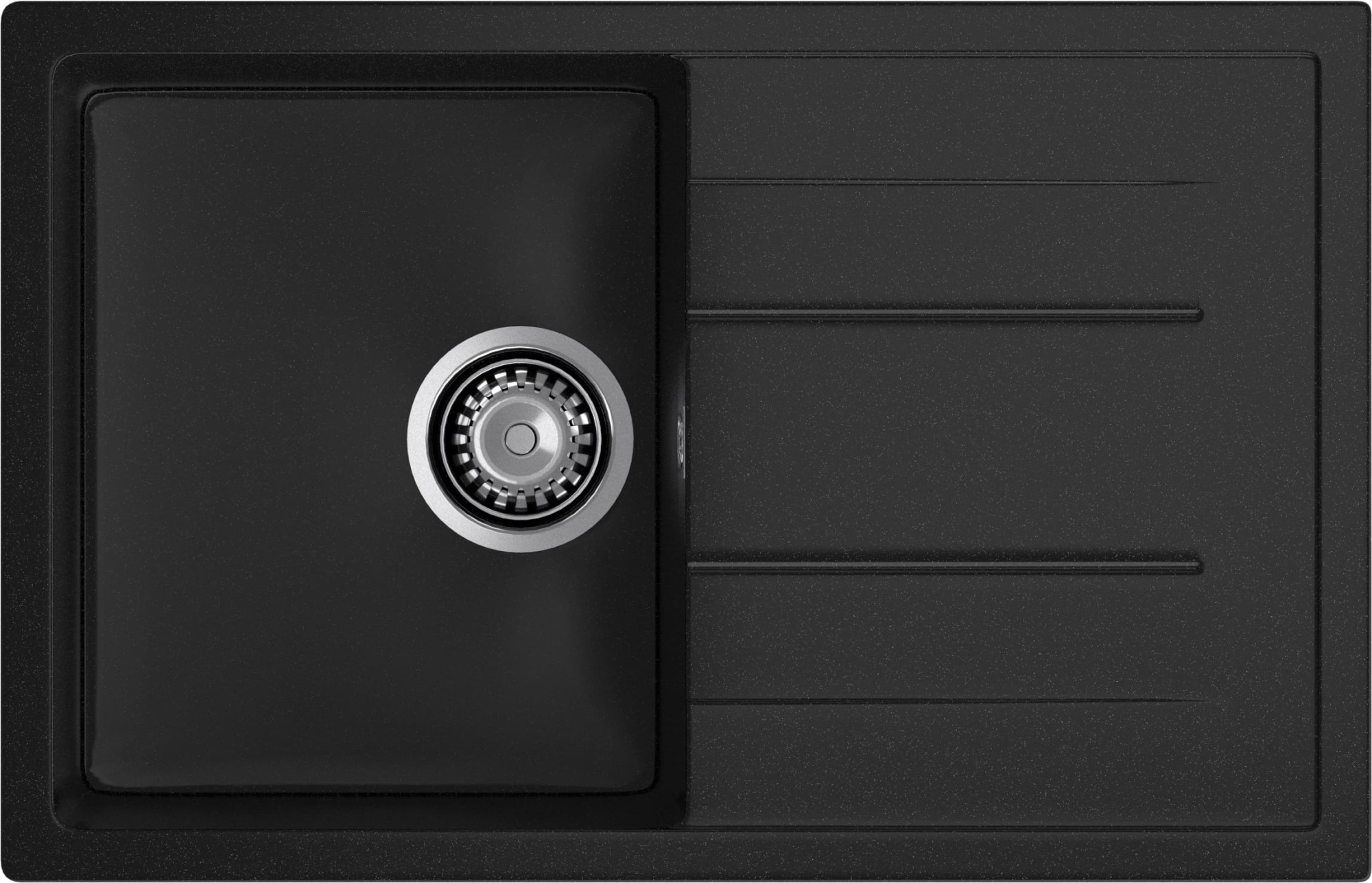 GRANFEST Мойка композит QUADRO GF-Q--780L  чаша с крылом 780*500 мм  черный арт.GF- GRANFEST Мойка композит QUADRO GF-Q--780L  чаша с крылом 780*500 мм  черный арт.GF-